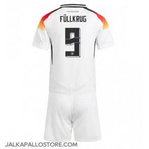 Saksa Niclas Fullkrug #9 Kotipaita Lapsille EM-Kisat 2024 Lyhythihainen (+ shortsit)